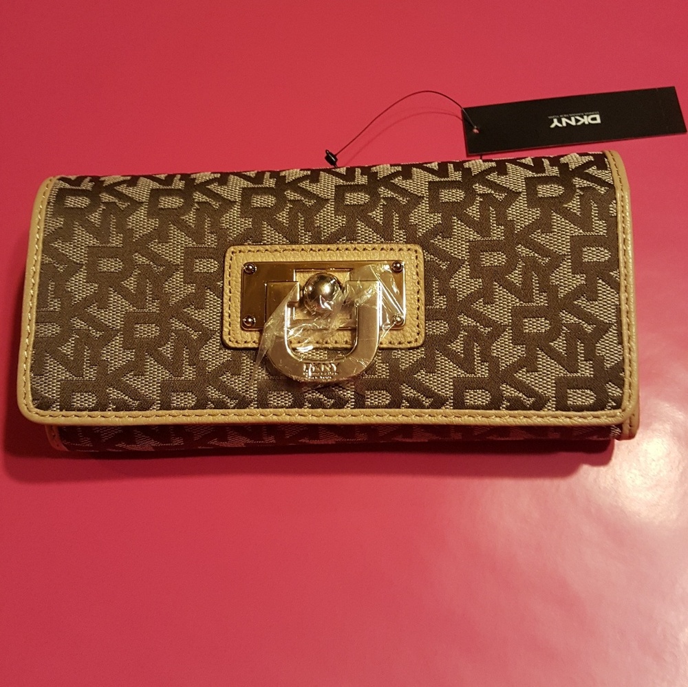 DKNY Monogram Trifold Wallet
